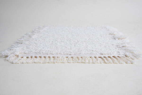 Fluffy Rug, White-on-White, 26x20 - Image 2