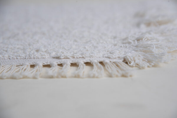 Fluffy Rug, White-on-White, 26x20 - Image 3