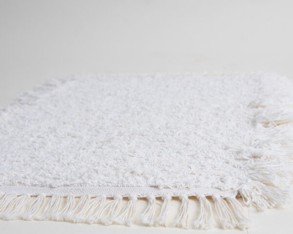 Fluffy Rug, White-on-White, 26x20 - Image 4