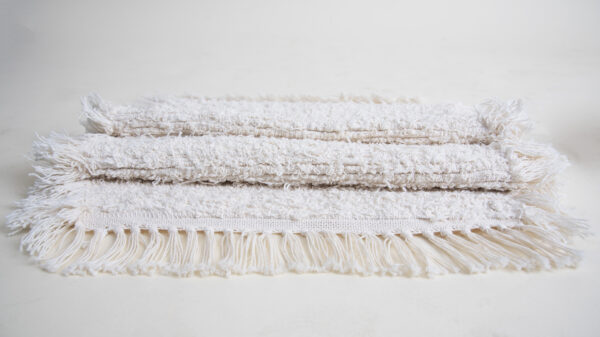 Fluffy Rug, White-on-White, 26x20 - Image 5