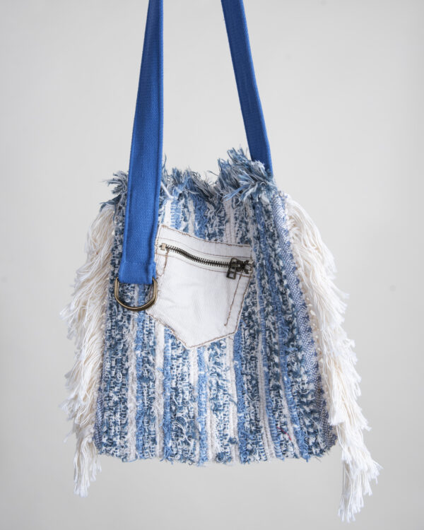 Fluffy Blue Tote Bag, 12x15